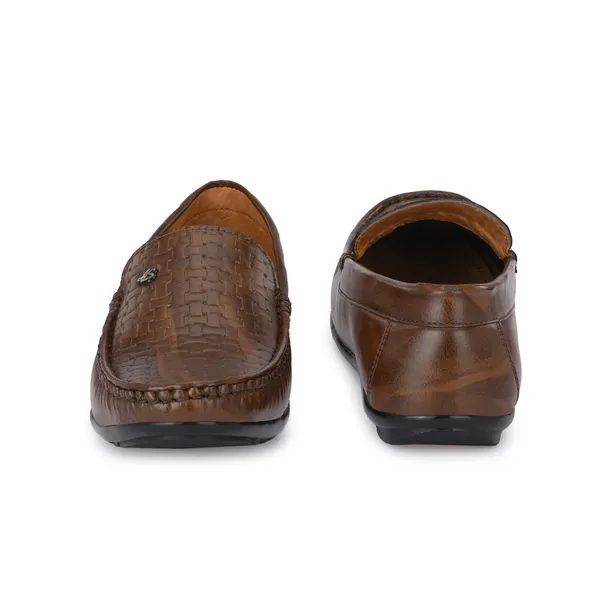 Brown_Leatherette_And_Airmix_Slip_On_Loafers_For_Men