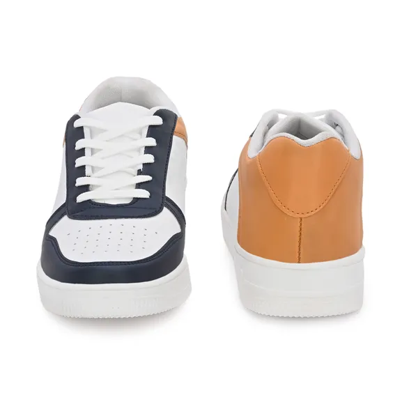 White_Leatherette_And_Airmix_Lace_Ups_Sneakers_For_Men