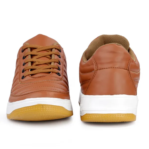 Tan_Brown_Leatherette_And_Airmix_Lace_Ups_Sneakers_For_Men