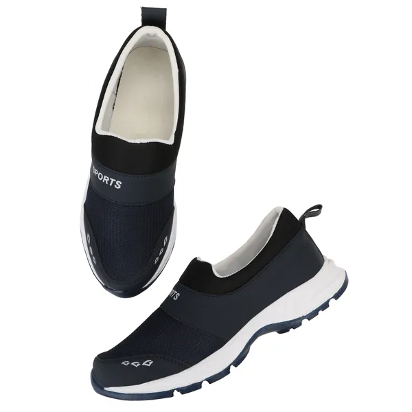 Navy_Blue_Mesh_And_Airmix_Slip_On_Sports_Shoes_For_Men