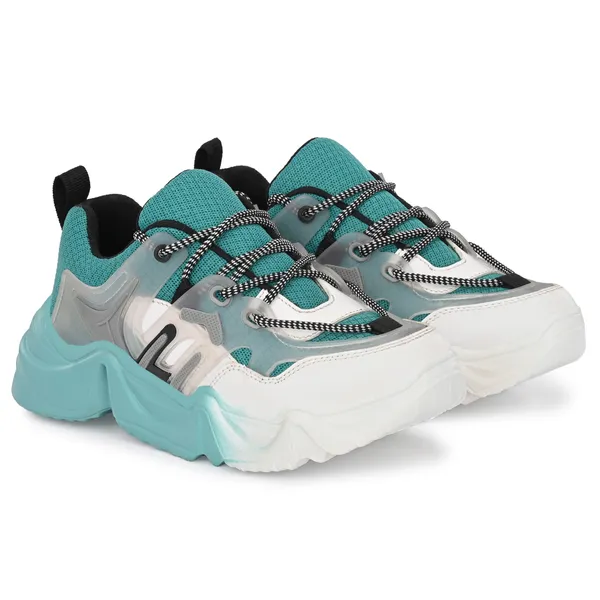 Blue_Mesh_And_Airmix_Lace_Ups_Sports_Shoes_For_Women