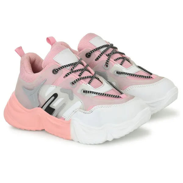 Pink_Mesh_And_Airmix_Lace_Ups_Sports_Shoes_For_Women