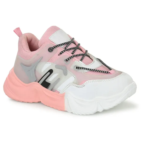 Pink_Mesh_And_Airmix_Lace_Ups_Sports_Shoes_For_Women
