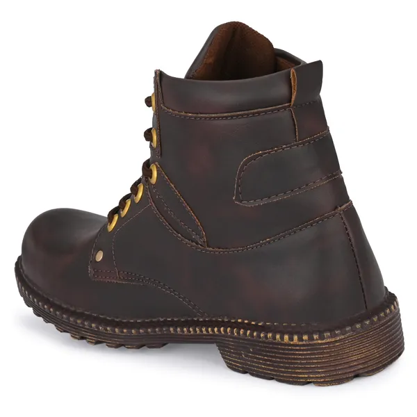 Brown_Leatherette_And_Airmix_Lace_Ups_Boots_For_Men