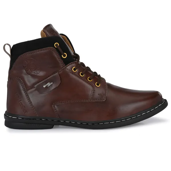 Brown_Leatherette_And_Airmix_Lace_Ups_Boots_For_Men