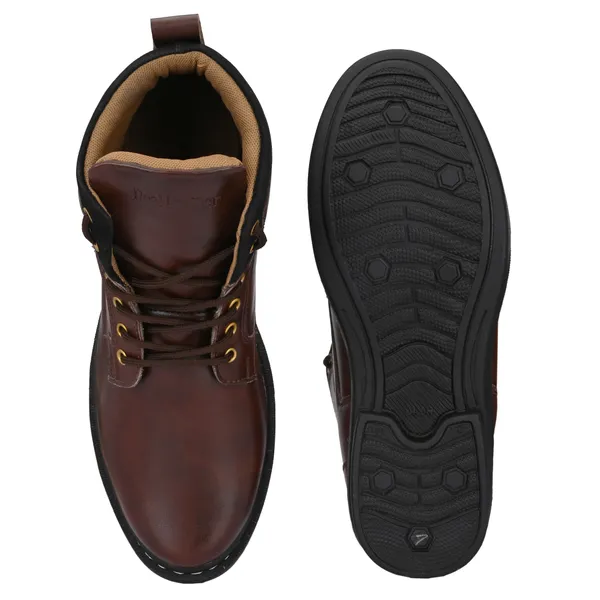 Brown_Leatherette_And_Airmix_Lace_Ups_Boots_For_Men