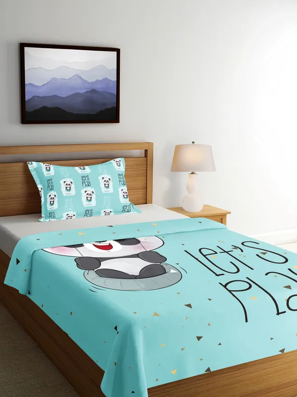 Luxury_Cube_Panda_Prints_Glace_Cotton_Single_Bedsheet_for_Kids_with_1_Pillow_Cover,_144_TC,_Bedsheet_Size_60X90_Pillow_Cover_Size_20X30