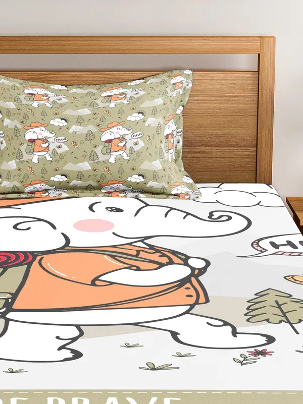 Luxury_Cube_Elephant_Prints_Glace_Cotton_Single_Bedsheet_for_Kids_with_1_Pillow_Cover,_144_TC,_Bedsheet_Size_60X90_Pillow_Cover_Size_20X30