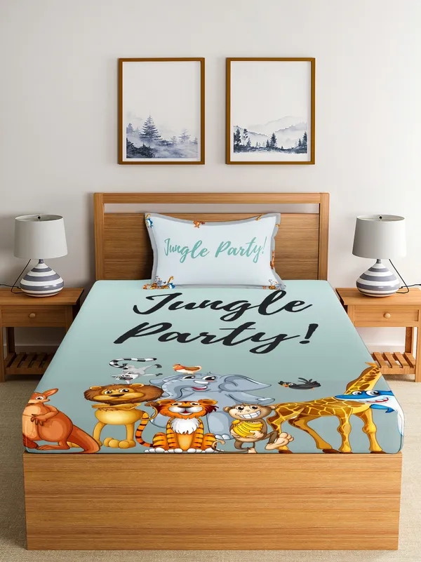 Luxury_Cube_Jungle_Party_Prints_Glace_Cotton_Single_Bedsheet_for_Kids_with_1_Pillow_Cover,_144_TC,_Bedsheet_Size_60X90_Pillow_Cover_Size_20X30