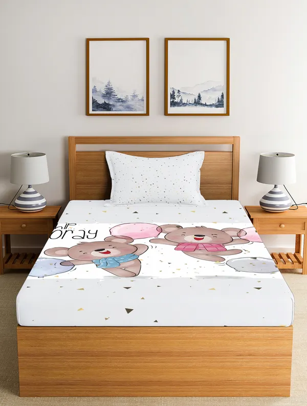 Luxury_Cube_Teddy_Bear_Prints_Glace_Cotton_Single_Bedsheet_for_Kids_with_1_Pillow_Cover,_144_TC,_Bedsheet_Size_60X90_Pillow_Cover_Size_20X30