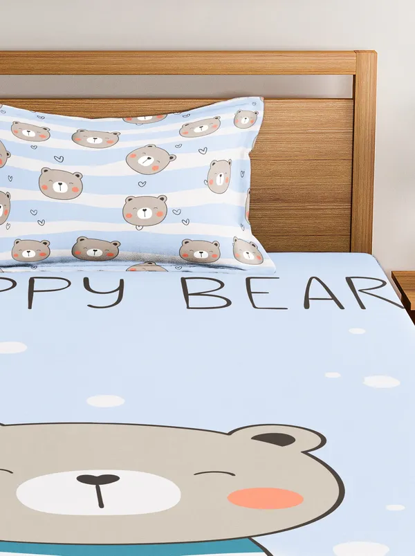Luxury_Cube_Baby_Teddy_Prints_Glace_Cotton_Single_Bedsheet_for_Kids_with_1_Pillow_Cover,_144_TC,_Bedsheet_Size_60X90_Pillow_Cover_Size_20X30