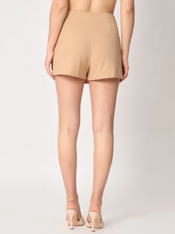 Zastraa_Nude_Coloured_Cross_Over_Mini_Scuba_Skorts_With_Flap