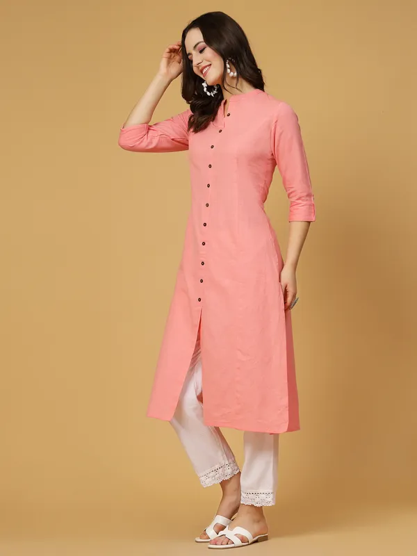 Light_Pink_Cotton_Solid_Regular_A-line_Kurta