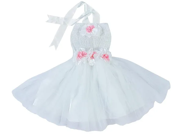 White_Net_Solid_Halter_Neck_Tutu_Dress_For_Girls