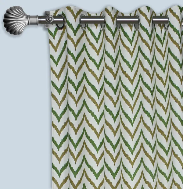 Pack_of_2_Cotton_Green_Double_Ikat_Chevron_Printed_Eyelet_Curtain_Set_for_Window_and_Door