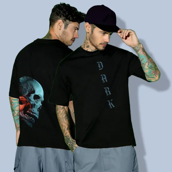 Black_Oversized_Printed_Half_Sleeve_Cotton_T-Shirt_For_Men