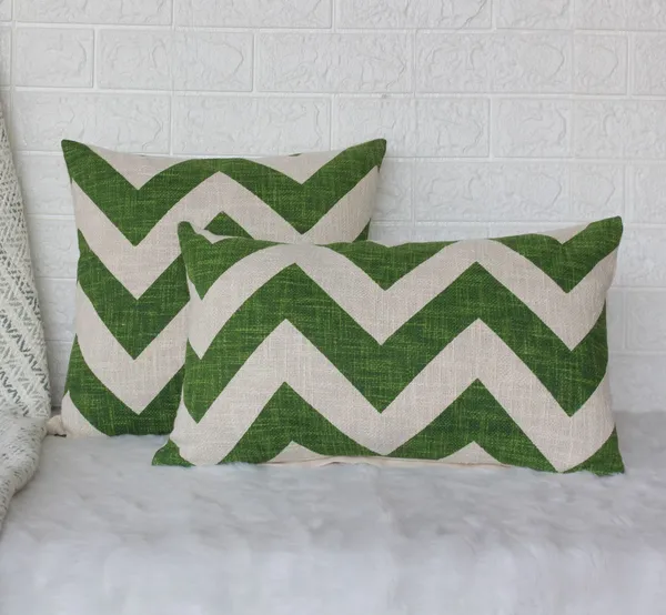 Pack_of_2_Piece_Green_Textured_Cotton_Chevron_Printed_Collection_Cushion_&_Pillow_Cover_for_Living_Room_and_Bedroom