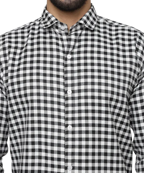 Black_Color_Spread_Collar_Cotton__Check_Shirt