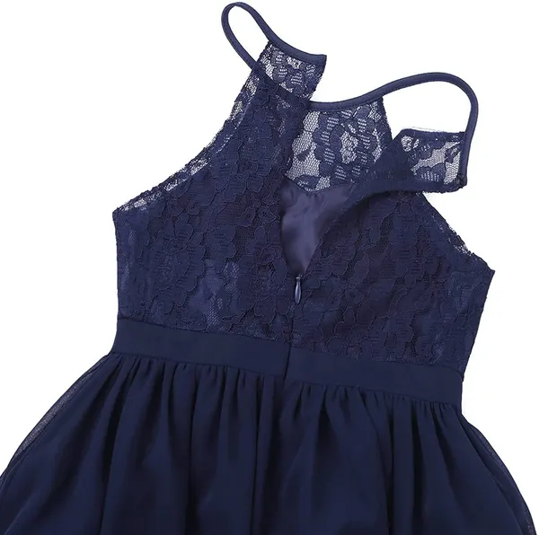 Blue_Georgette_Lace_Work_Halter_Neck_Gown_For_Girls