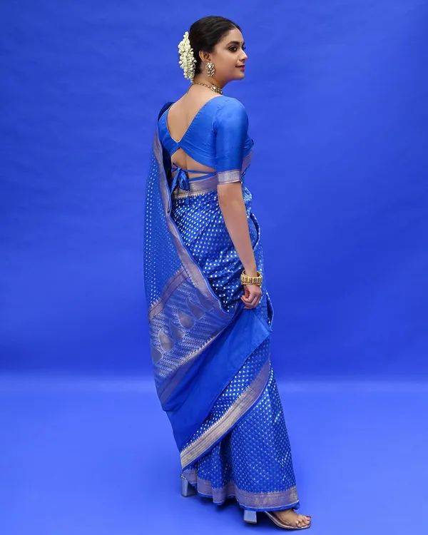 Royal_Blue_Soft_Silk_Saree_With_Blouse_Piece_For_Women