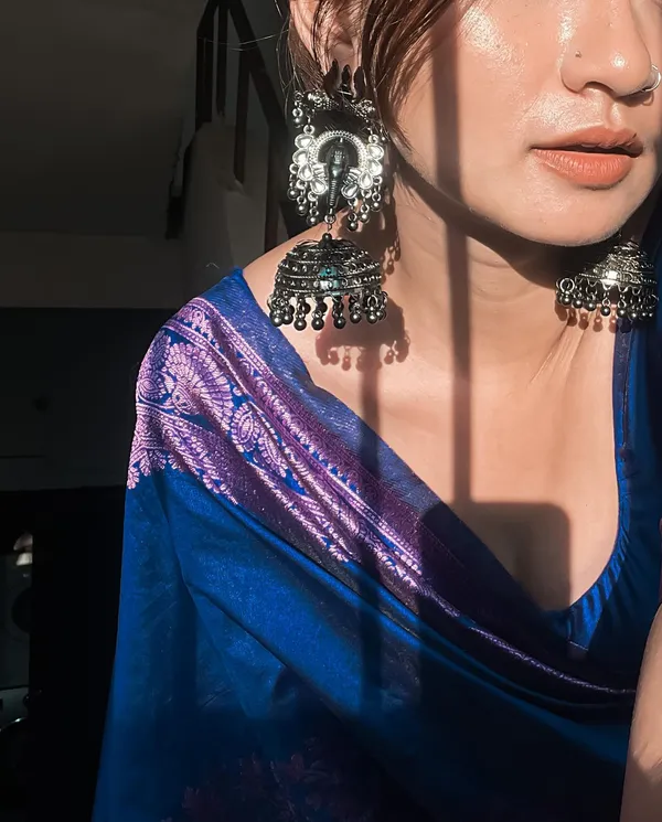 Blue_Soft_Banarasi_Silk_Saree_With_Blouse_Piece_For_Women