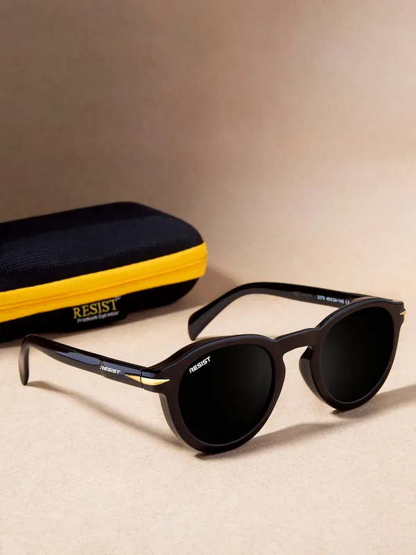 UV_Protected_Black_Oval_Sunglasses_For_Men_&_Women