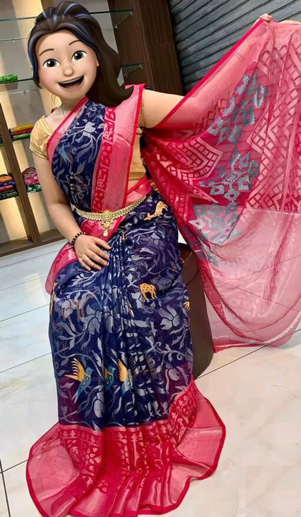 Bollywood_Brasso_Saree_(Blue)