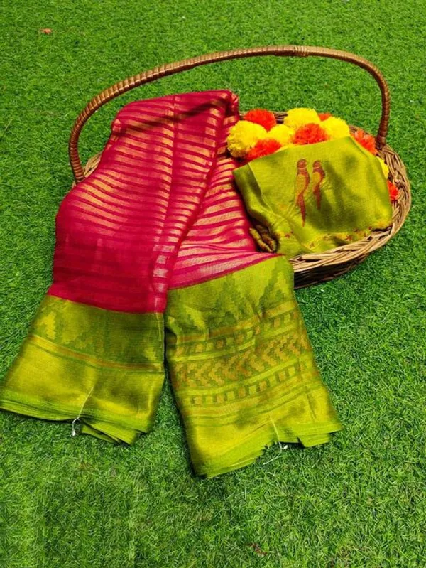 Printed_Fashion_Brasso_Saree_(Red)