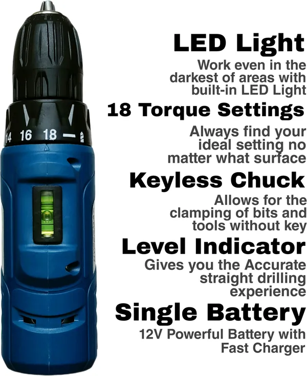 Machine_With_12V_Li-Ion_Rechargeable_Battery_1500_Mah_Led_Light_|10Mm_Keyless_Chuck_|_Spirit_Level_Indicator_|_Reverse_Forward_Switch_Cordless_Drill_(10_Mm_Chuck_Size)