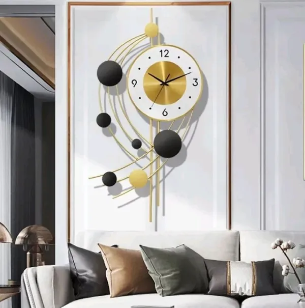 Gold_&_Black_Iron_Premium_&_Elegant_Rust_Free_Wallclock_Of_(14_X_24_)_In