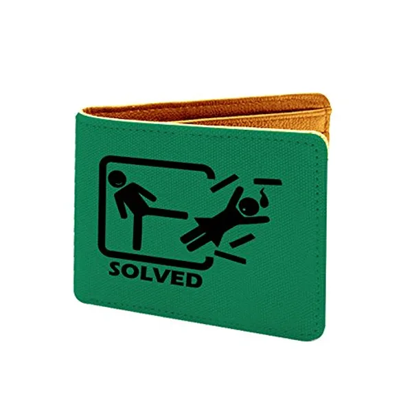 Problem_Solved_Printed_Pu_Leather_Wallet_For_Men'S
