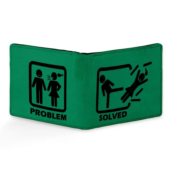 Problem_Solved_Printed_Pu_Leather_Wallet_For_Men'S