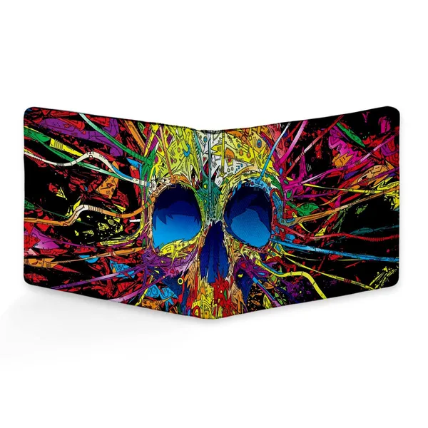 Skull_Splash_Printed_Pu_Leather_Wallet_For_Men'S