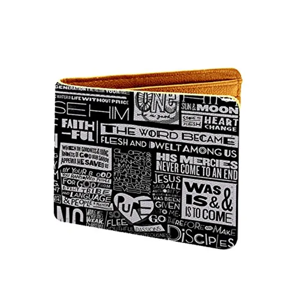 Men'S_Wallet_Peace_Love_Music_Printed_Pu_Leather_Wallet_For_Men'S/Boy'S_Typography_Doodle