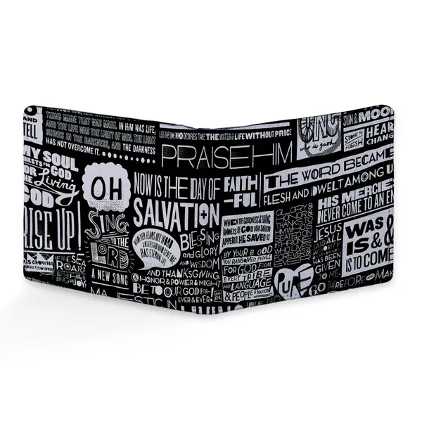 Men'S_Wallet_Peace_Love_Music_Printed_Pu_Leather_Wallet_For_Men'S/Boy'S_Typography_Doodle