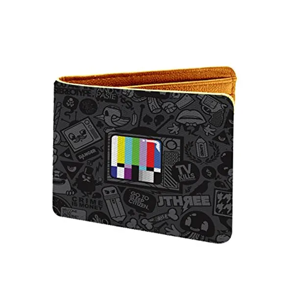 Men'S_Wallet_Peace_Love_Music_Printed_Pu_Leather_Wallet_For_Men'S/Boy'S_Tv_Kills