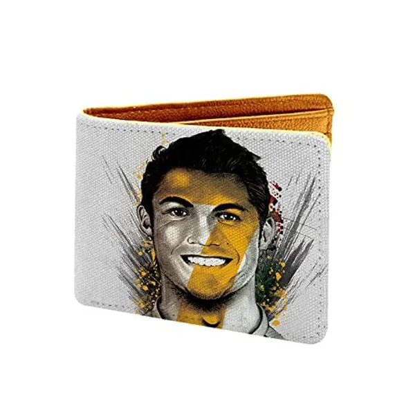 White_Printed_Pu_Leather_Wallet_For_Men'S/Boy'S