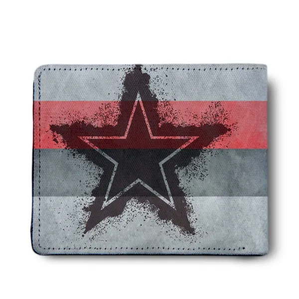 The_Che_Guevara_Printed_Pu_Leather_Wallet_For_Men'S/Boy'S_Freedom_Star_Scarlet