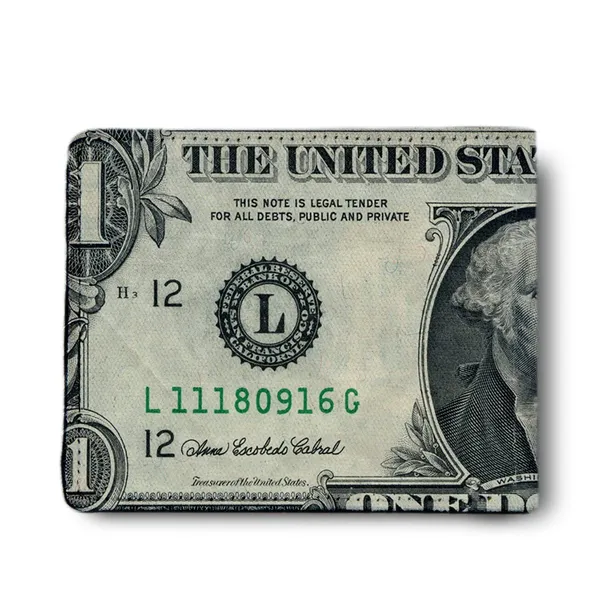 One_Dollar_Printed_Pu_Leather_Wallet_For_Men'S