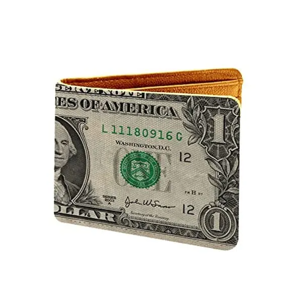 One_Dollar_Printed_Pu_Leather_Wallet_For_Men'S