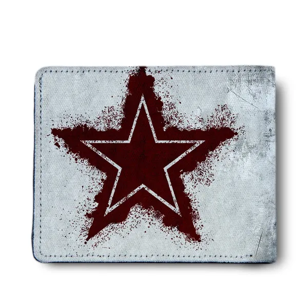 The_Che_Guevara_Printed_Pu_Leather_Wallet_For_Men'S/Boy'S_Freedom_Star_Pastel