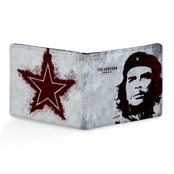 The_Che_Guevara_Printed_Pu_Leather_Wallet_For_Men'S/Boy'S_Freedom_Star_Pastel