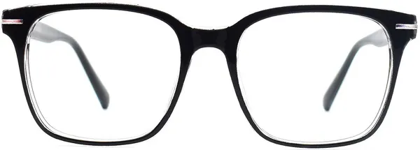 Black,Transparent_Full_Rim_Square_Frame_(51_Mm)_-_For_Unisex