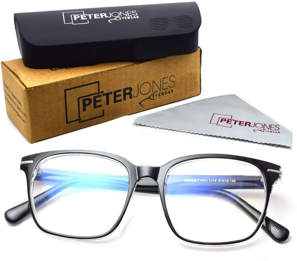 Black,Transparent_Full_Rim_Square_Frame_(51_Mm)_-_For_Unisex