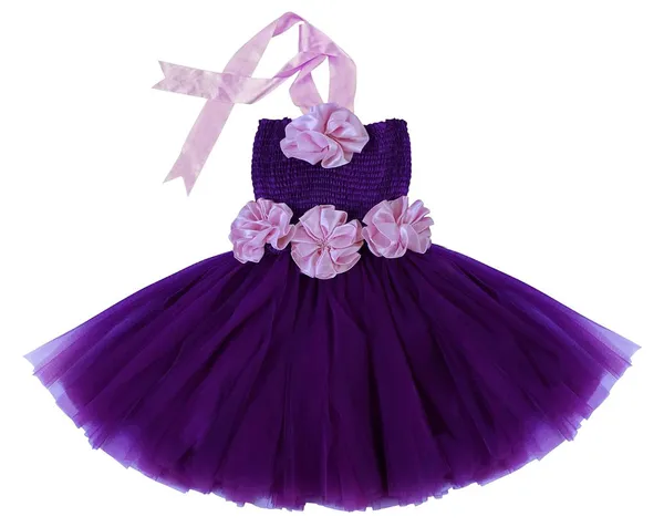 Purple_Net_Solid_Square_Neck_Tutu_Dress_For_Girls