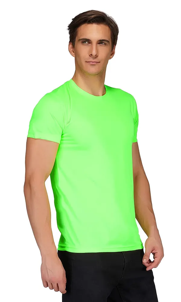 Men_Solid_lycra_Round_Neck_Neon_Green_T-Shirt