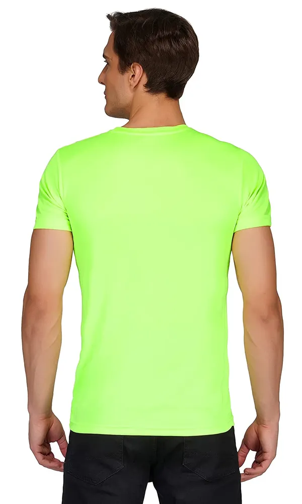 Men_Solid_lycra_Round_Neck_Neon_Green_T-Shirt