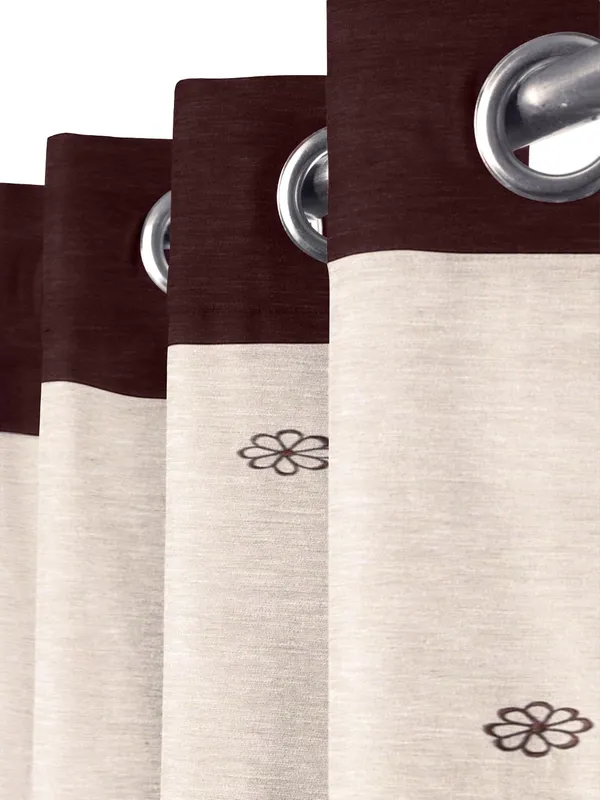 Pack_of_2_Cotton_Brown_Vally_of_flowers_Collection_Curtain_Set_for_Window_and_Door