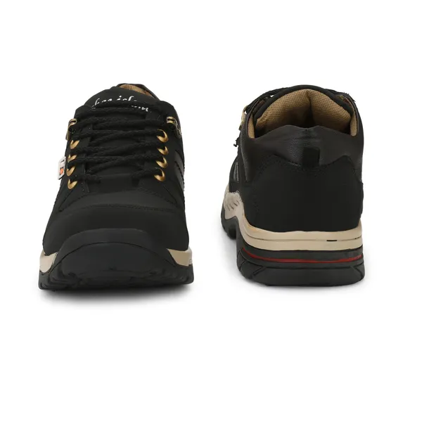 Black_Leatherette_And_Airmix_Lace_Ups_Boots_For_Men