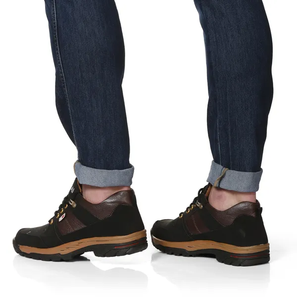 Black_Leatherette_And_Airmix_Lace_Ups_Boots_For_Men
